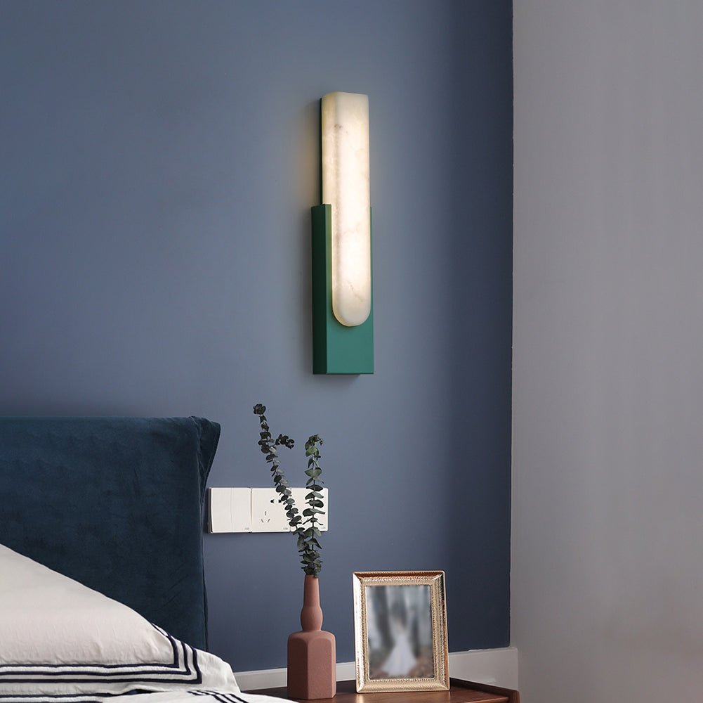 Jade Modern Agatha Alabaster Wall Light Living Room Bedroom