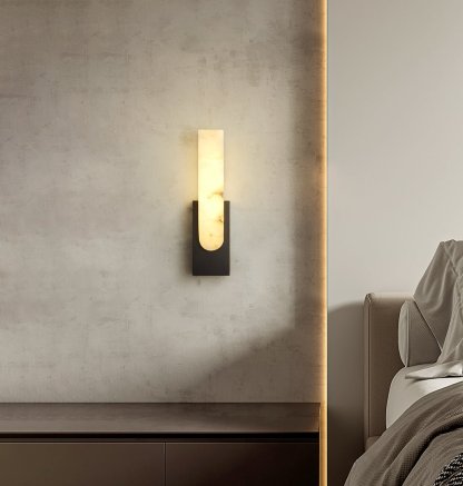 Jade Modern Agatha Alabaster Wall Light Living Room Bedroom