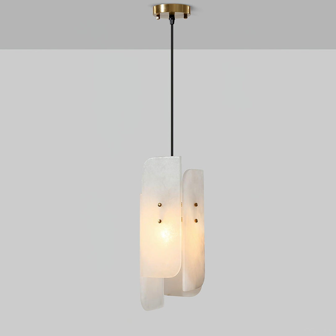 Jade Alabaster Artistic Panel Contemporary Pendant Light Dining Room