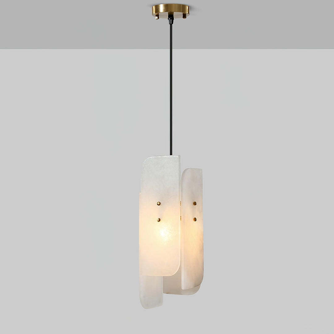 Jade Alabaster Artistic Panel Contemporary Pendant Light Dining Room