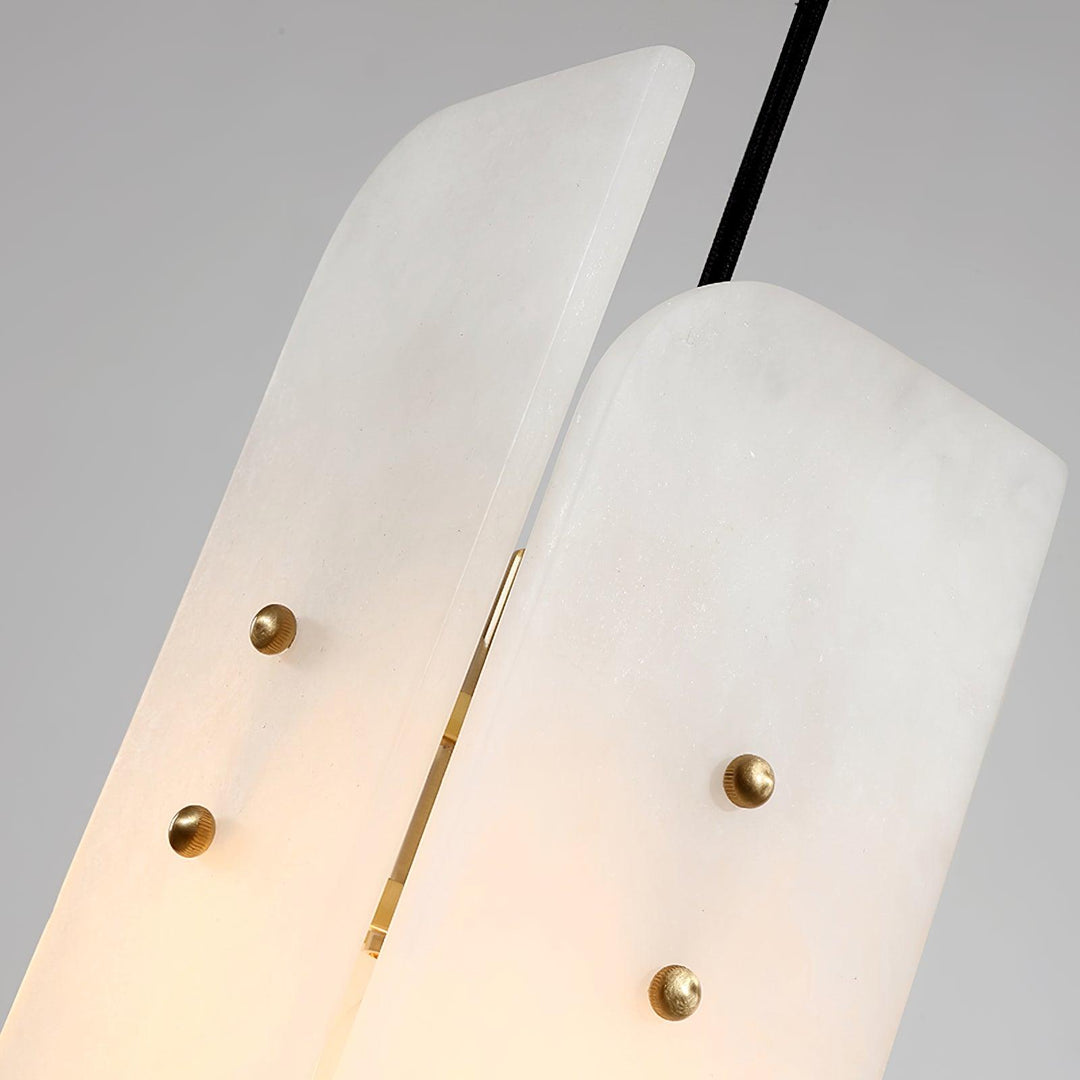 Jade Alabaster Artistic Panel Contemporary Pendant Light Dining Room