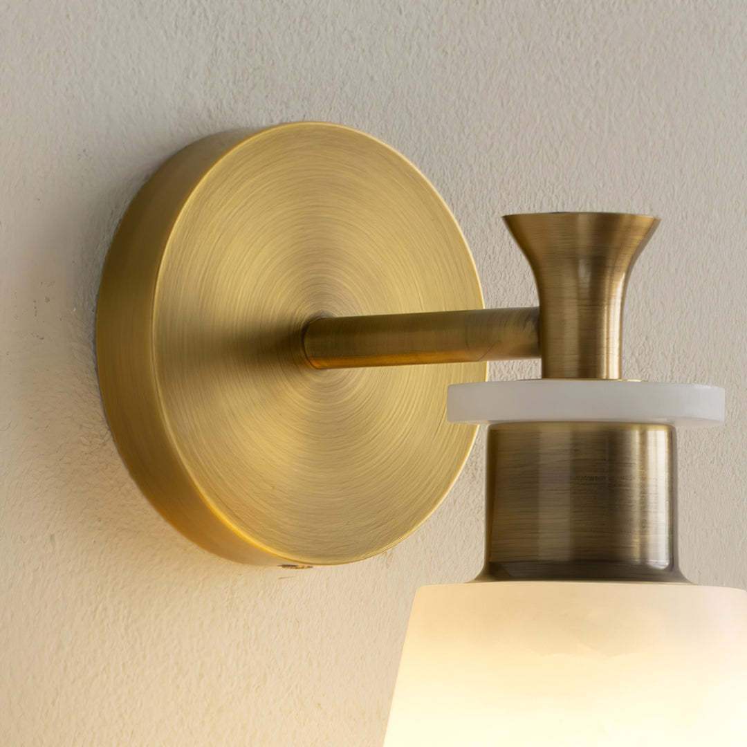 Jade Modern Tapered Alabaster Wall Light Living Room Bedroom