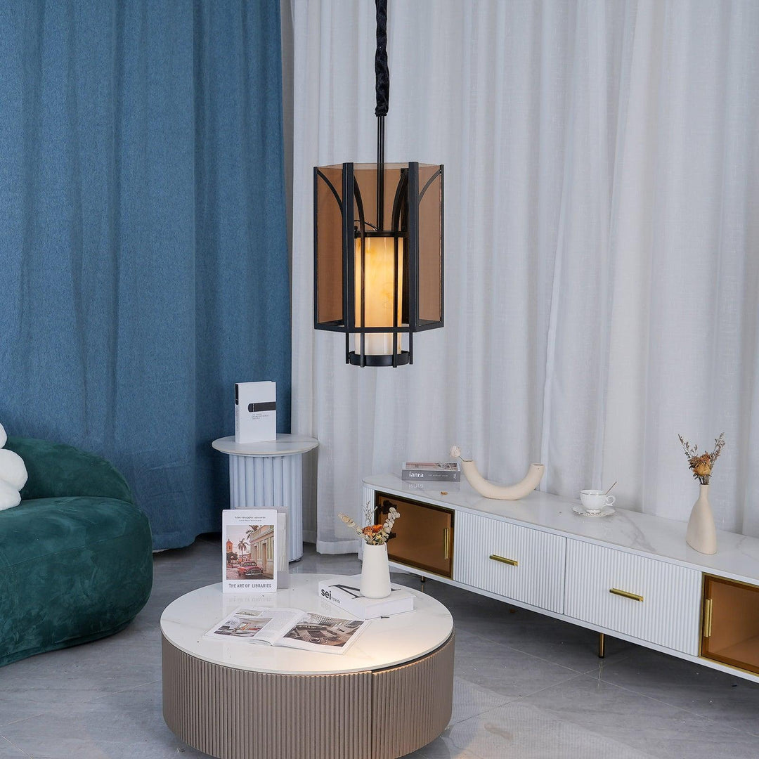 Jade Vintage Alabaster Glass Pendant Light Bedroom Dining Room