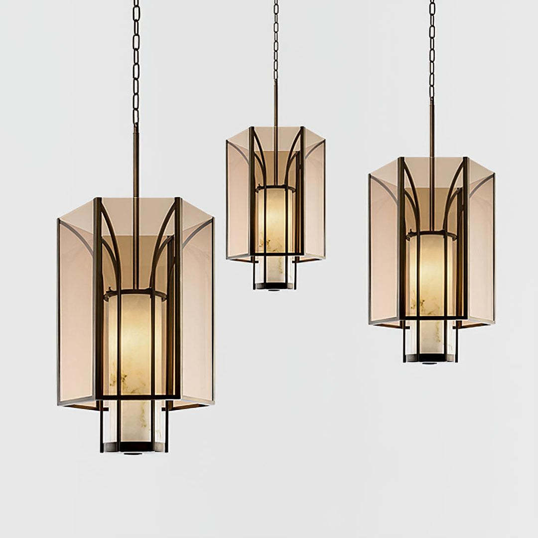 Jade Vintage Alabaster Glass Pendant Light Bedroom Dining Room