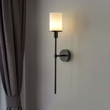 Jade Tracie Classic Metal Alabaster Wall Light Living Room Bedroom