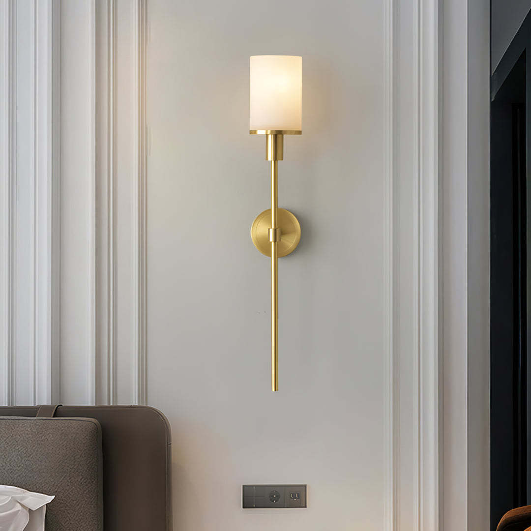Jade Tracie Classic Metal Alabaster Wall Light Living Room Bedroom