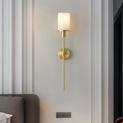 Jade Tracie Classic Metal Alabaster Wall Light Living Room Bedroom