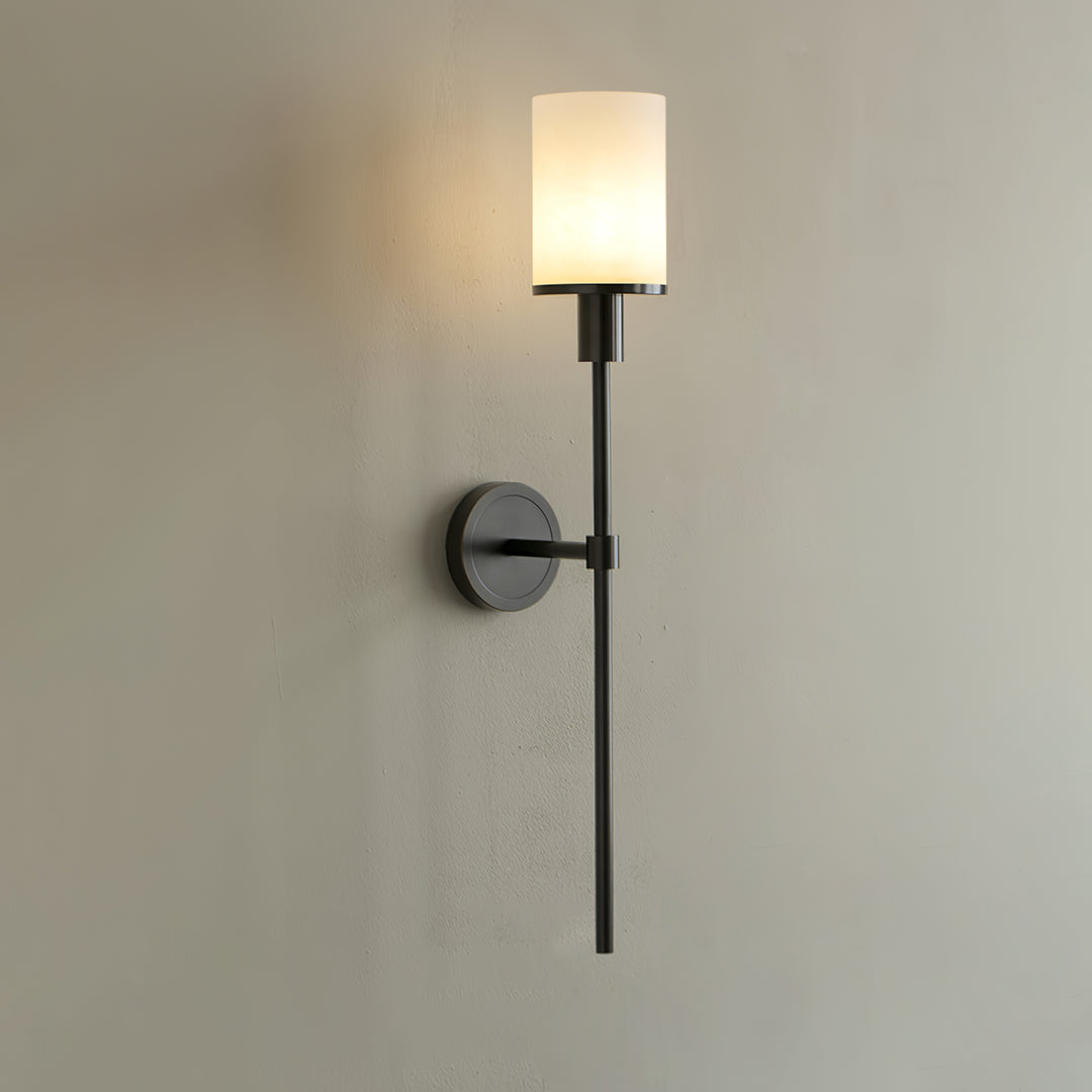 Jade Tracie Classic Metal Alabaster Wall Light Living Room Bedroom