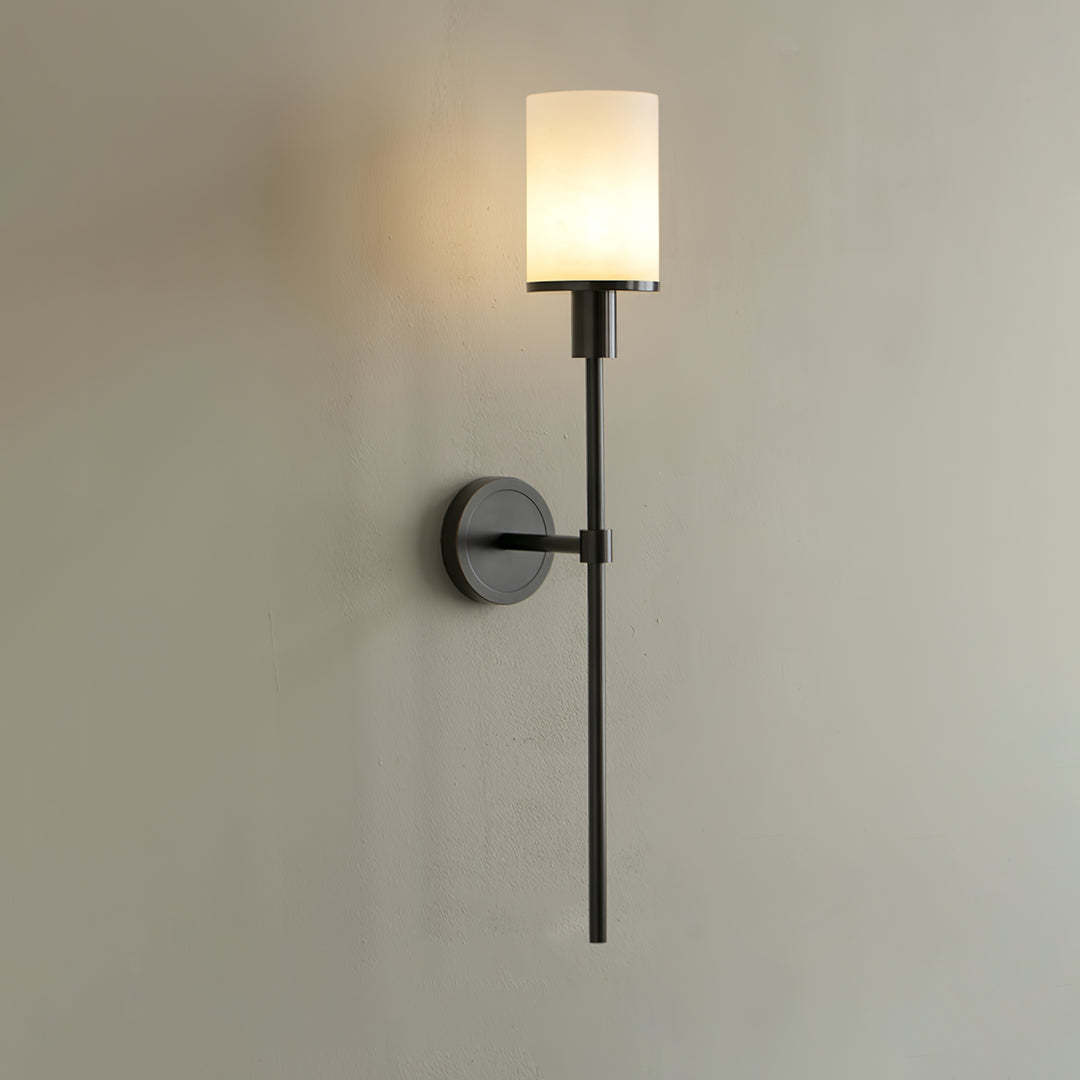 Jade Tracie Classic Metal Alabaster Wall Light Living Room Bedroom