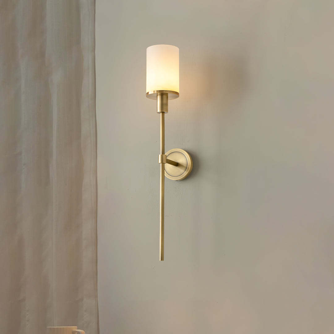 Jade Tracie Classic Metal Alabaster Wall Light Living Room Bedroom