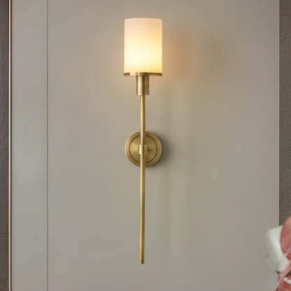 Jade Tracie Classic Metal Alabaster Wall Light Living Room Bedroom
