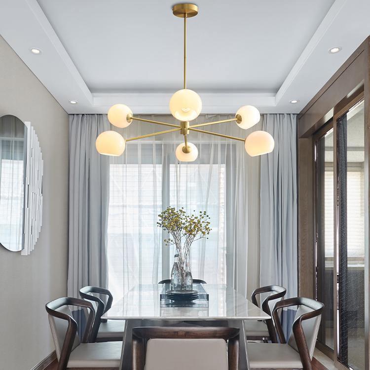 Valentina Gorgeous Metal Glass Chandelier Living Room Bedroom