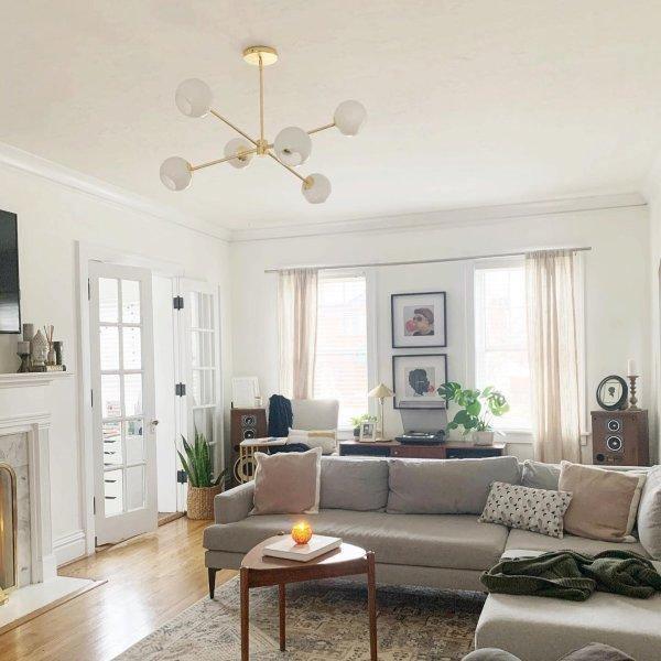 Valentina Gorgeous Metal Glass Chandelier Living Room Bedroom