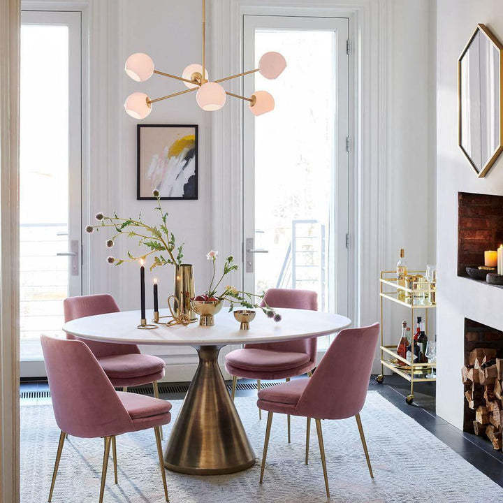 Valentina Gorgeous Metal Glass Chandelier Living Room Bedroom