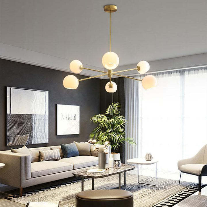 Valentina Gorgeous Metal Glass Chandelier Living Room Bedroom
