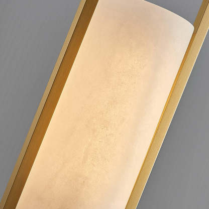 Jade Elegant Alabaster Cylinder Brass Pendant Light Dining Room