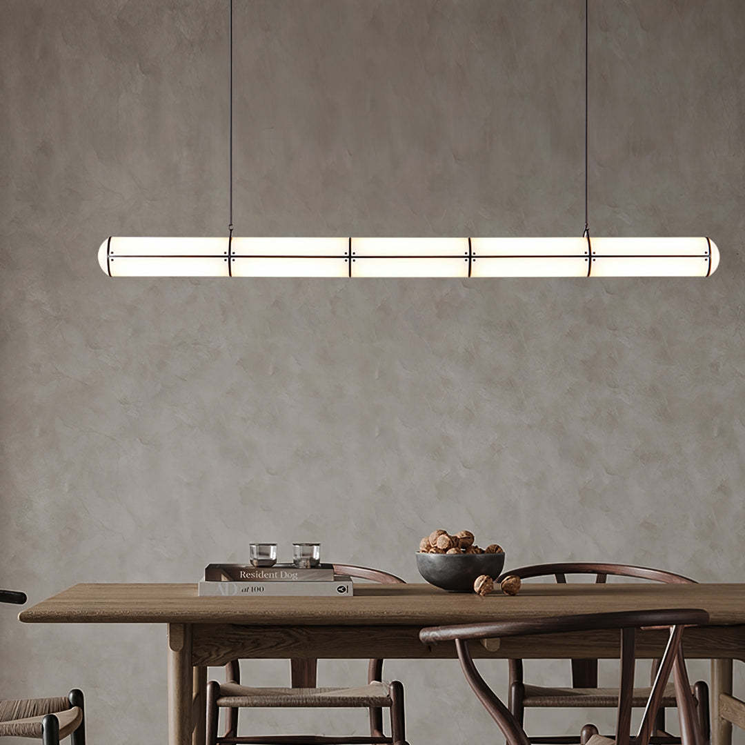 Alessio Industrial Metal Acrylic Gold Black Pendant Light Bedroom Living Room