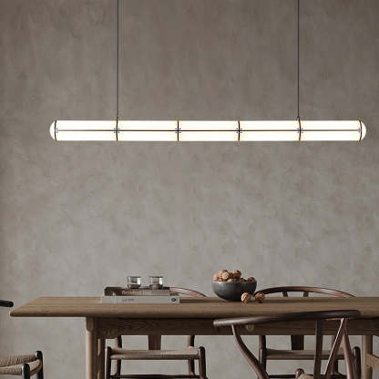 Alessio Industrial Metal Acrylic Gold Black Pendant Light Bedroom Living Room