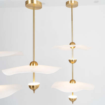 Carins Modern Gold Metal Acrylic Pendant Light Bedroom Living Room