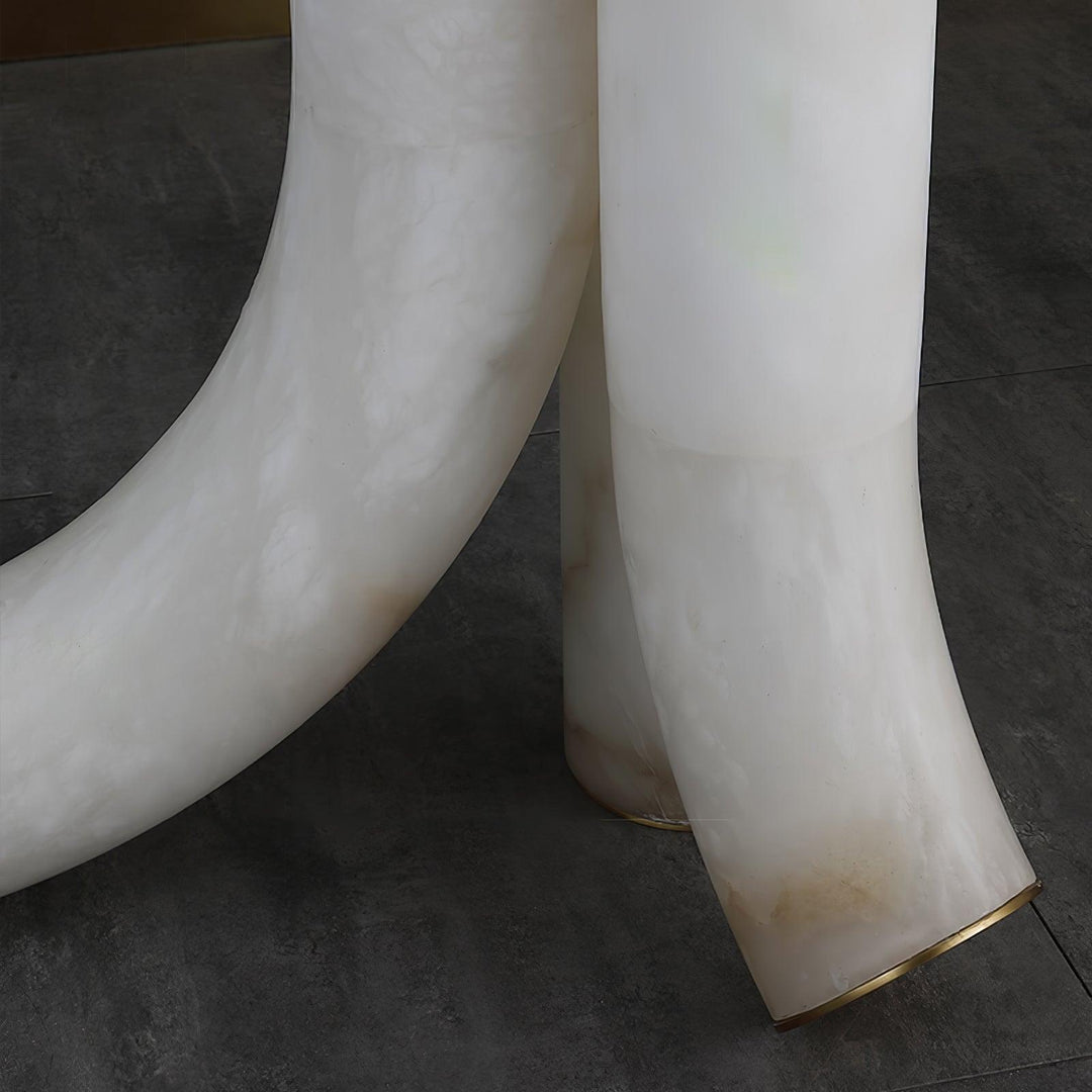 Jade Alabaster Curved Whimsical Floor Lamp Living Room Bedroom