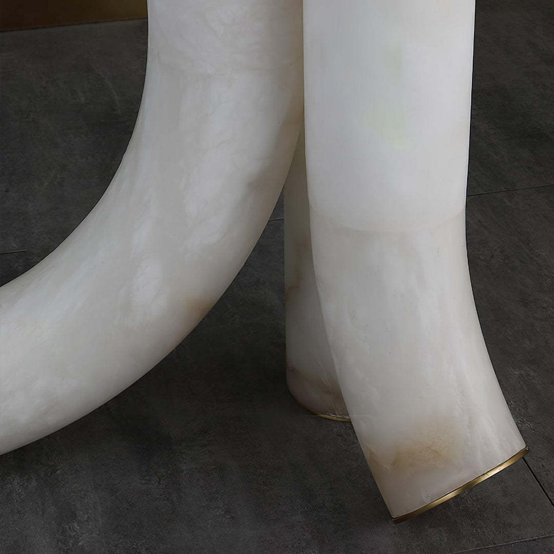 Jade Alabaster Curved Whimsical Floor Lamp Living Room Bedroom