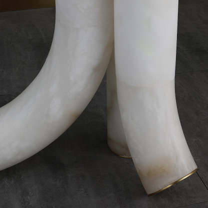 Jade Alabaster Curved Whimsical Floor Lamp Living Room Bedroom