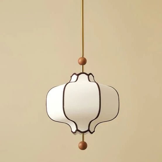 Ozawa Vintage Metal Wood Fabric Pendant Light Dining Room Bedroom