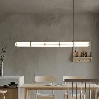 Alessio Industrial Metal Acrylic Gold Black Pendant Light Bedroom Living Room