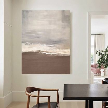 Beach & Ocean Brown Oil Painting Canvas Wall Art Entrance Living Room