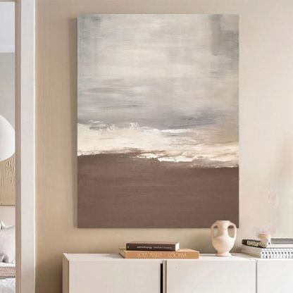 Beach & Ocean Brown Oil Painting Canvas Wall Art Entrance Living Room