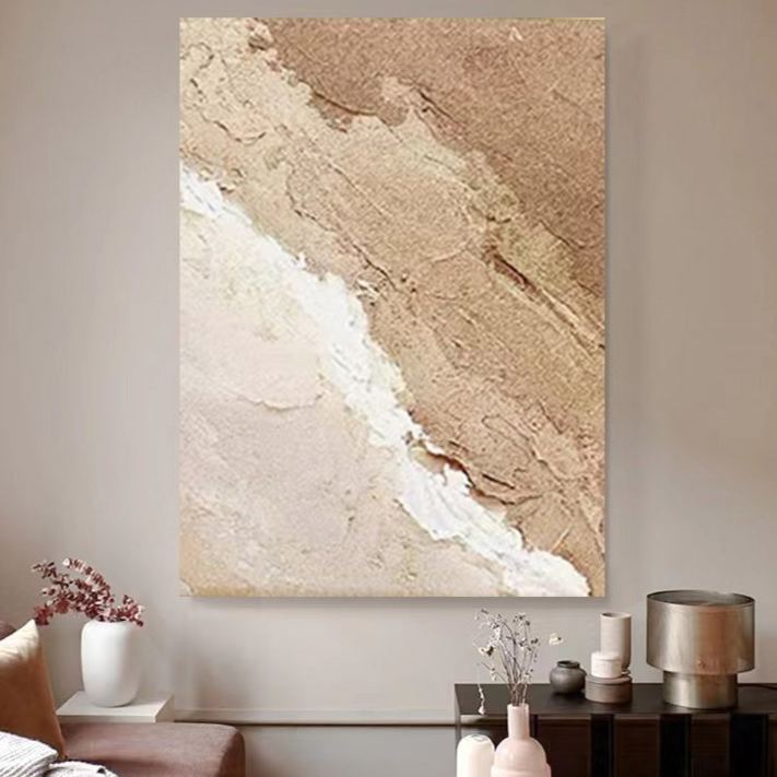 Beach & Ocean Brown  Oil Painting Canvas Wall Art Living Room
