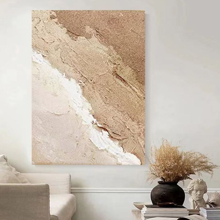 Beach & Ocean Brown  Oil Painting Canvas Wall Art Living Room