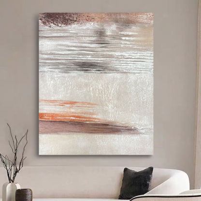 WABI-SABI Brown Orange Oil Painting Canvas Wall Art Living Room Bedroom