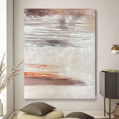 WABI-SABI Brown Orange Oil Painting Canvas Wall Art Living Room Bedroom
