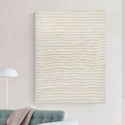 WABI-SABI Cream Oil Painting Canvas Wall Art Living Room