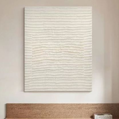 WABI-SABI Cream Oil Painting Canvas Wall Art Living Room
