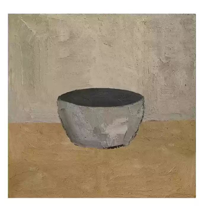 WABI-SABI Brown Yellow Oil Painting Canvas Wall Art Dining Room
