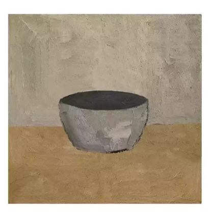 WABI-SABI Brown Yellow Oil Painting Canvas Wall Art Dining Room