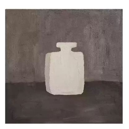 WABI-SABI Grey White Oil Painting Canvas Wall Art Dining Room