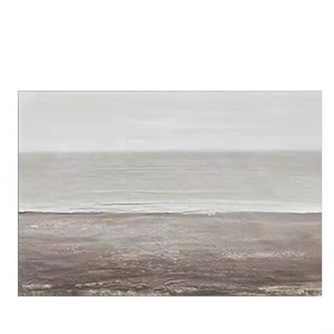 Beach & Ocean Blue Grey Oil Painting Canvas Wall Art Living Room Entrance