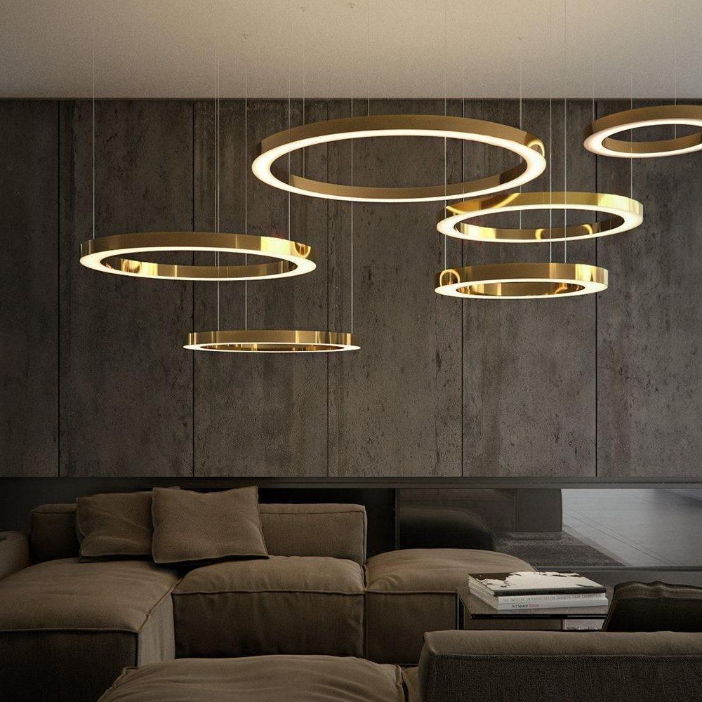 Arisha Modern Unusual Metal Acrylic Pendant Light Dining Room Living Room