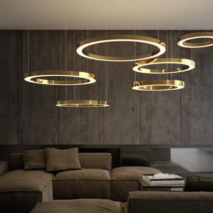 Arisha Modern Unusual Metal Acrylic Pendant Light Dining Room Living Room