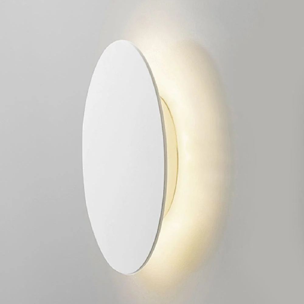 Edge Modern Round Brass Metal Wall Light Bathroom Kitchen