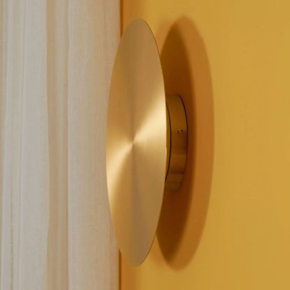 Edge Modern Round Brass Metal Wall Light Bathroom Kitchen