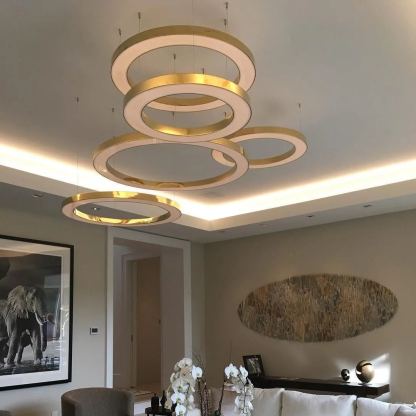 Arisha Modern Unusual Metal Acrylic Pendant Light Dining Room Living Room