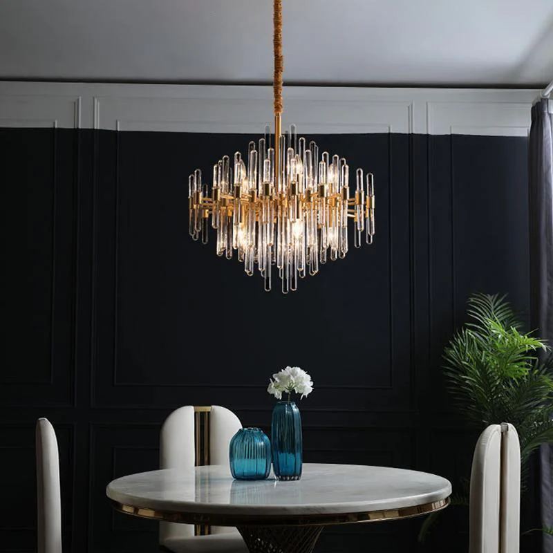 Marilyn Vintage Luxury Antique Brass Chandelier Living Room