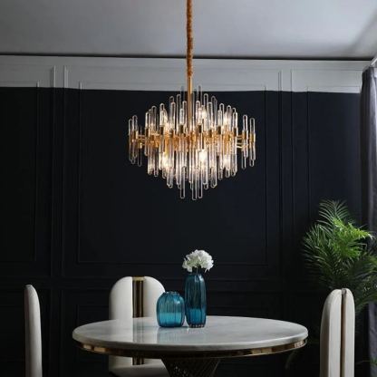 Marilyn Vintage Luxury Antique Brass Chandelier Living Room