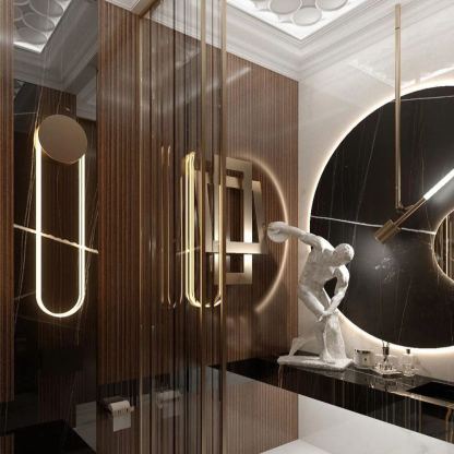 Edge Contemporary Metal Acrylic Wall Lamp Bathroom Bedroom