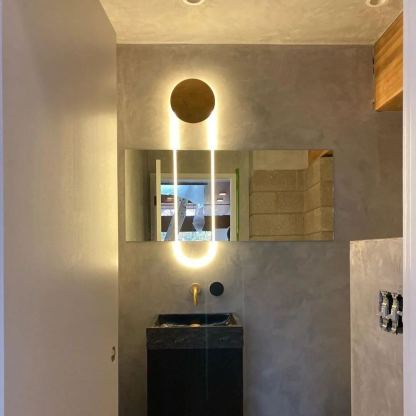 Edge Contemporary Metal Acrylic Wall Lamp Bathroom Bedroom
