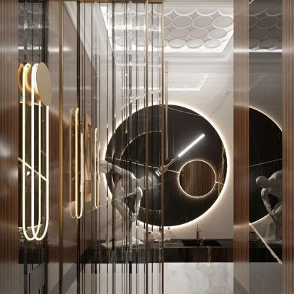 Edge Contemporary Metal Acrylic Wall Lamp Bathroom Bedroom